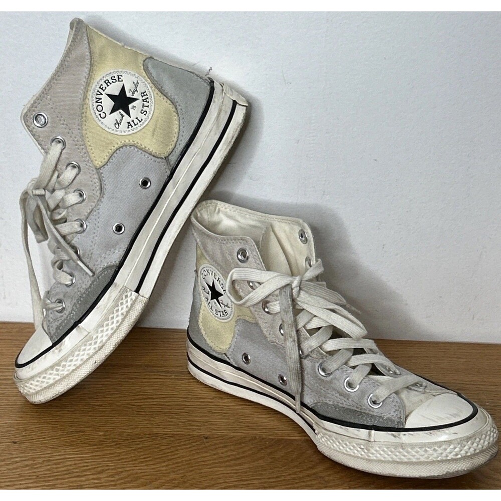 Converse Chuck 70 Crafted Patchwork Men's Size 7 Casual Shoe A03293C Gray Beige